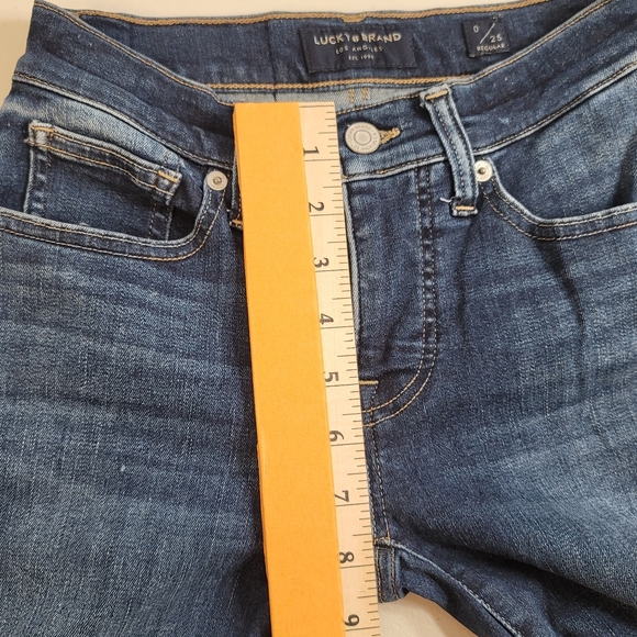 Lucky Brand Jeans Women's  Blue Mid Rise Super Skinny Ava Medium Wash Size 0/25 - Picture 5 of 16